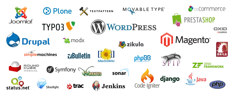 Diferentes CMS en internet